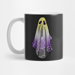 Nonbinary Pride Flowery Ghost Mug